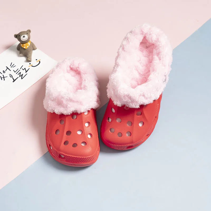 Children Kids Girls Boys Mules Winter Warm Garden Clogs Sneakers Slippers Baby Sandles Shoes for Girl Boy EUR24-35