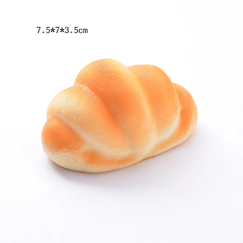 2021 Squishy Bread Toast Food Creative Simulation Donuts Slow Rising Squeeze Stress Relief Toys Spoof Tease People Desktop Toy