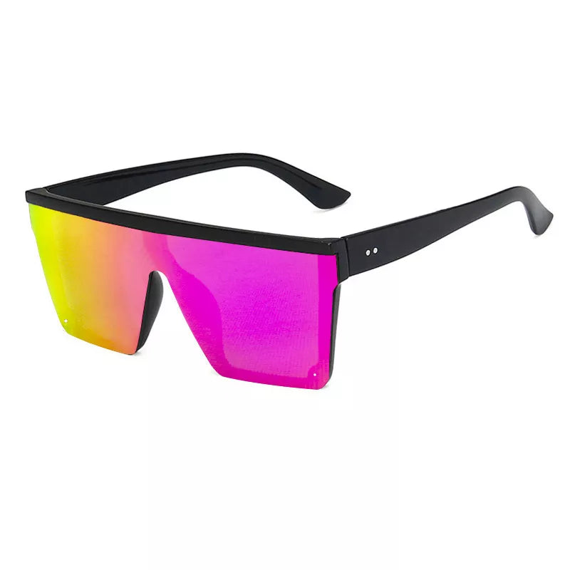 SHAUNA Flat Top Classic Square Sunglasses Woman Brand Designer Purple Mirror Coating Shades UV400