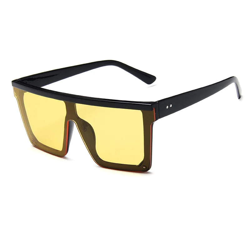 SHAUNA Flat Top Classic Square Sunglasses Woman Brand Designer Purple Mirror Coating Shades UV400