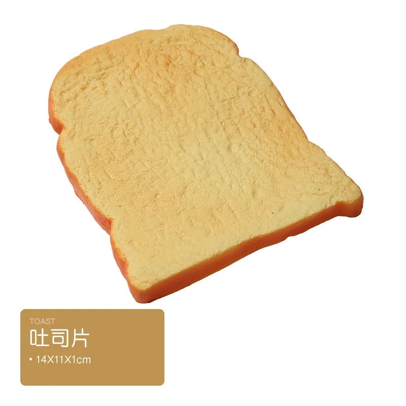 Toast Squishy Slow Rising Food Creative Simulation Bread Donuts Squeeze Stress Relief Kid Toys Spoof Tease People Desktop
