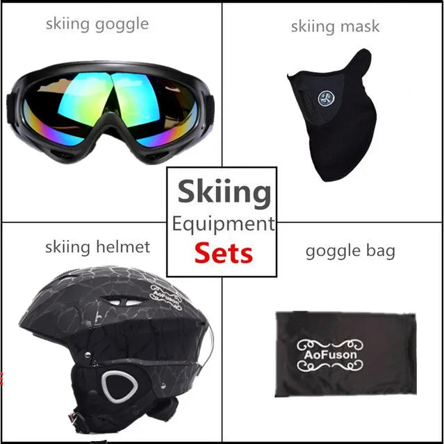 2024 Brand Ski Helmet Integrally-Molded Professional Adult Snowboard Helmet Men Women Skating/Skateboard Winter Sports Helmets