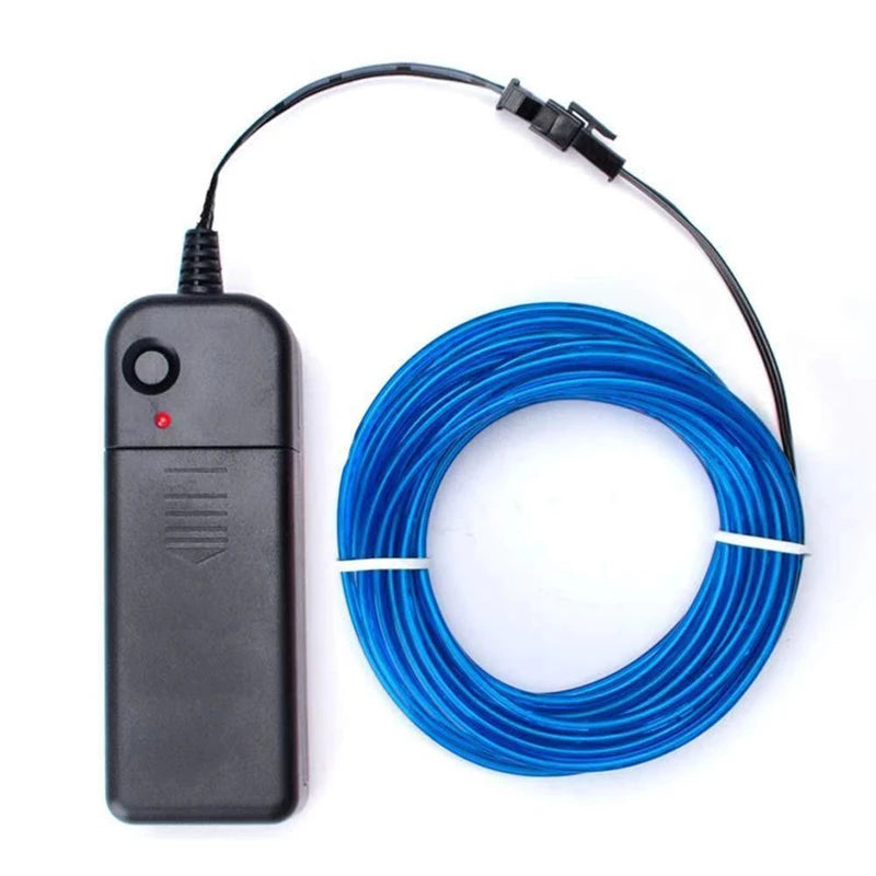 Glow EL Wire Cable LED Neon Christmas Dance Party DIY Costumes Clothing Luminous Car Light Decoration Clothes Flexible Light