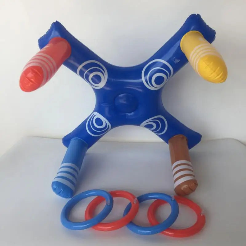 Children and Adults Inflatable Cross Ring Toss Game Swimming Pool Fun Toys Summer Water Beach Party Props Plaything Air Mattress