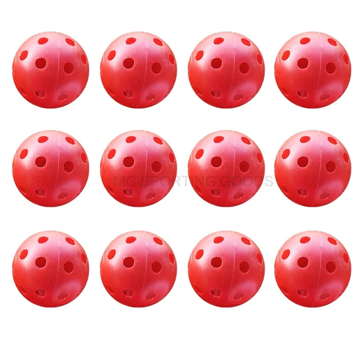 12pcs/Lot Indoor Golf Ball Golf Practice Balls Golf Light Ball Have Hole Golf Training Aids 7 Colors to Choose Drop Shipping New