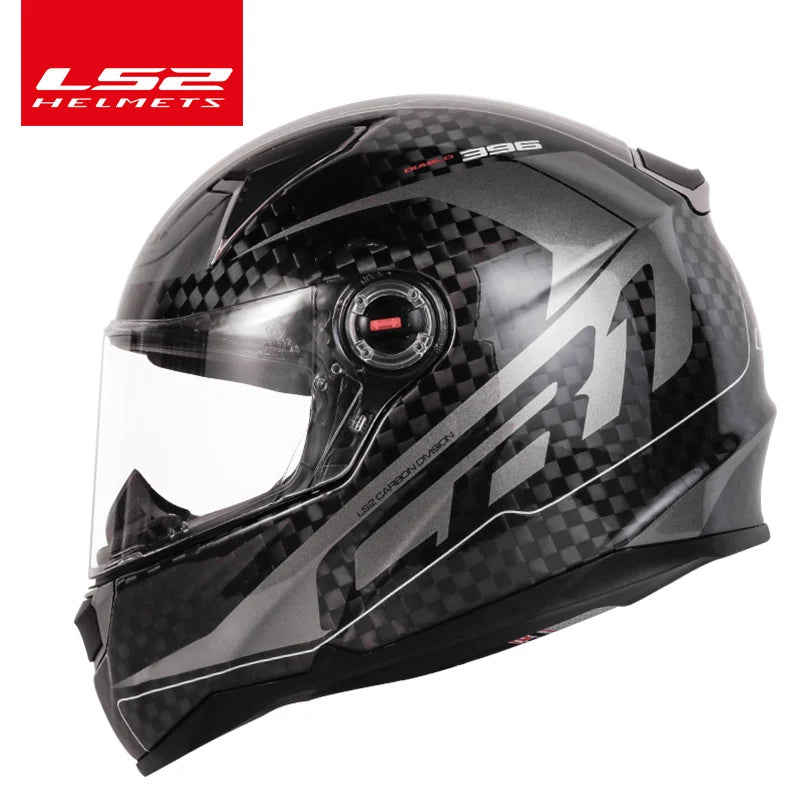 Original LS2 FF396 Carbon Fiber Motorcycle Helmet LS2 CT2 Full Face Helmets Casco Casque Moto No Pump