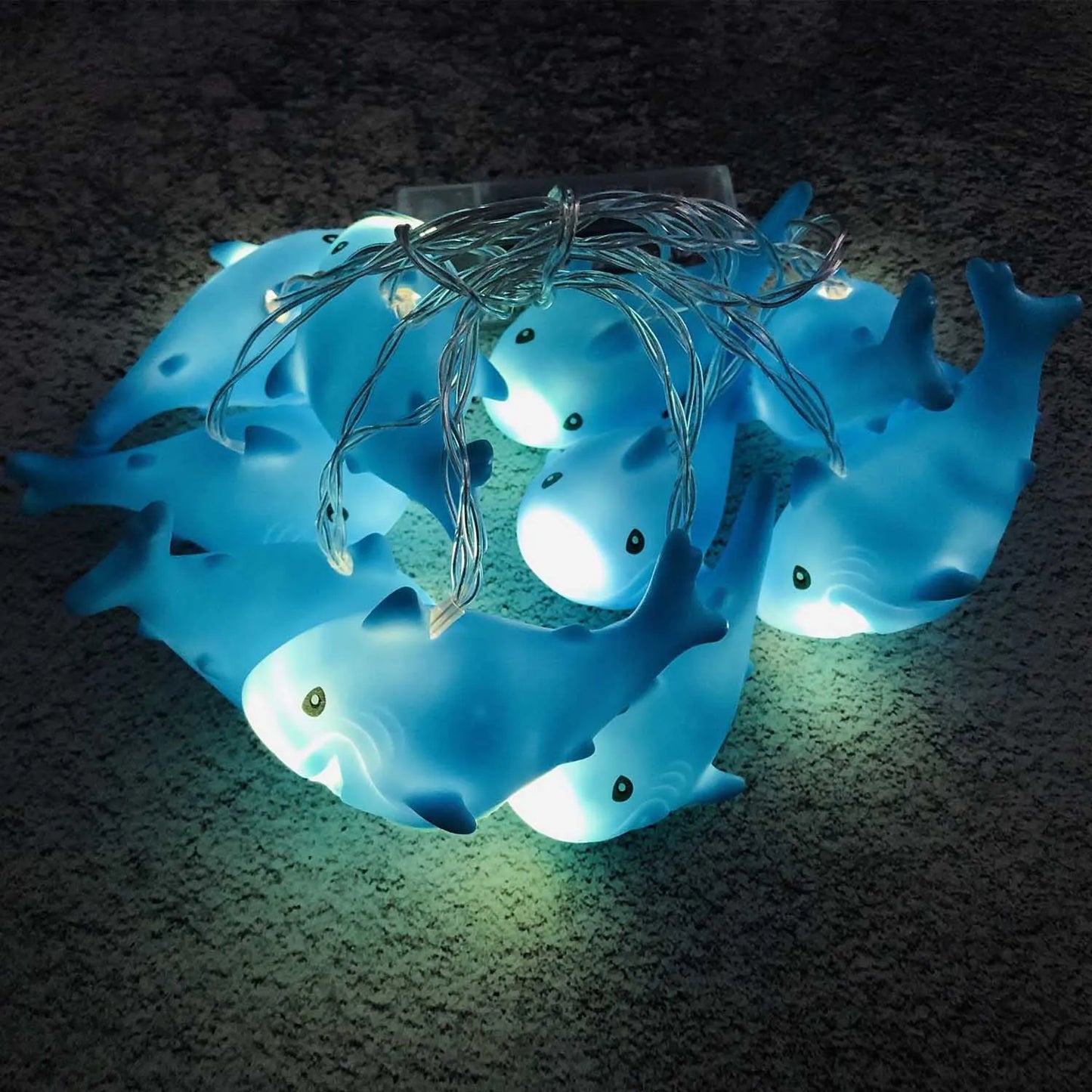 1.65M Shark LED String Light for Child Room Lamp Garland Baby Shower Decor Birthday Christmas Holiday Party Decor 10Led Lights