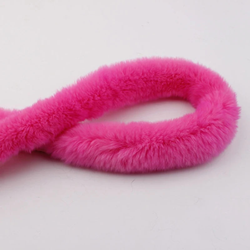 5m Thickened Artificial Rabbit Fur Trim Clothes Accessory Faux Fur Strips for Sweater Coat Hood Hat DIY Fluffy Garment Materials