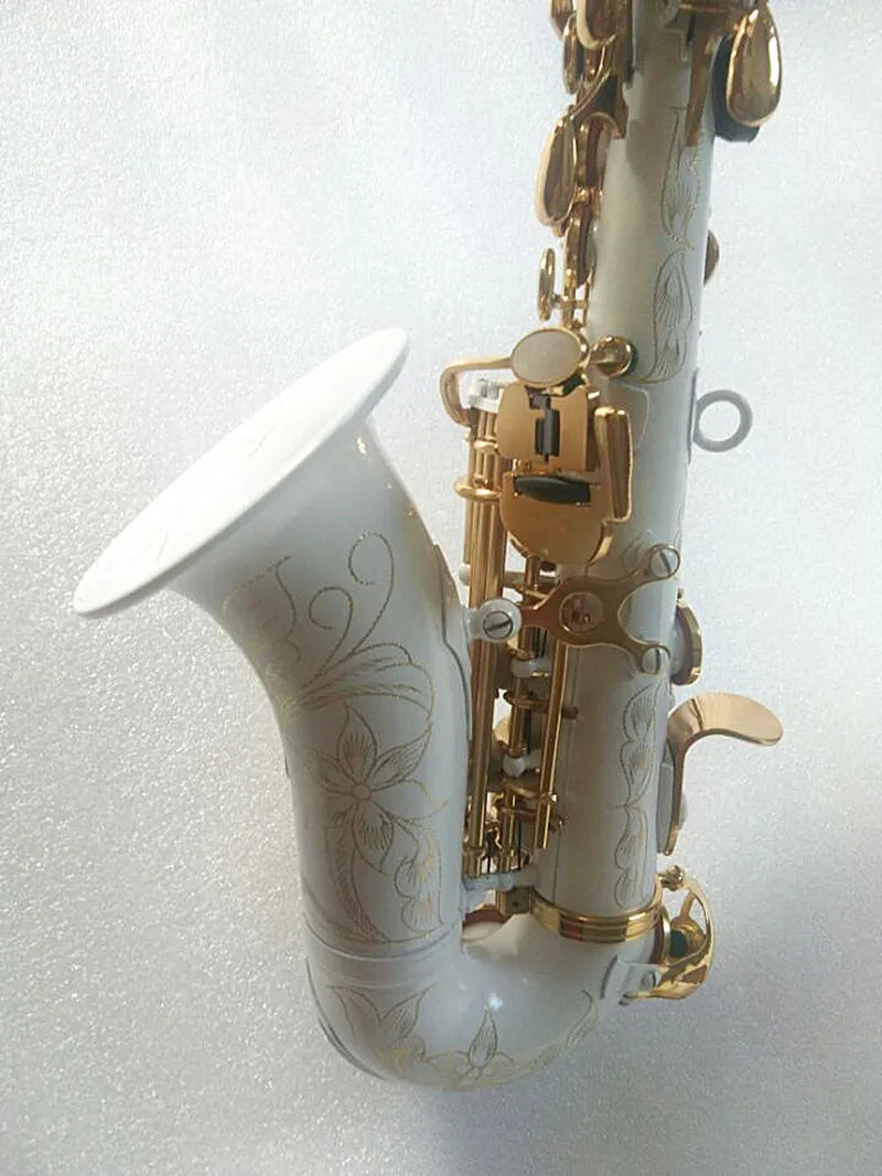 New High Quality Soprano Saxophone White Saxophone Curved Soprano Sax Complete Fittings