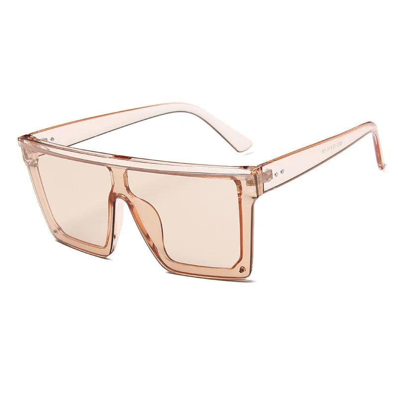 SHAUNA Flat Top Classic Square Sunglasses Woman Brand Designer Purple Mirror Coating Shades UV400