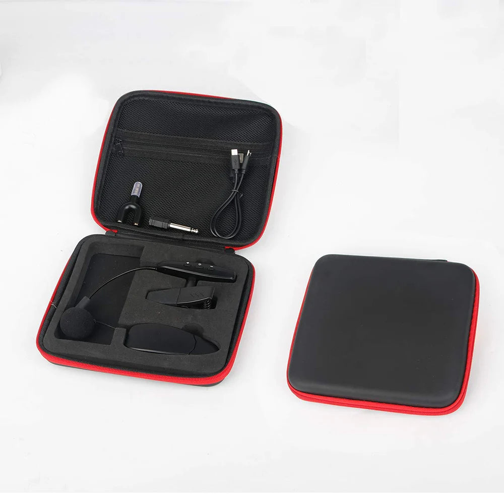 UHF Saxophone Mic Wireless Microphone System Clip on Musical Instruments for Saxophone Trumpet Sax Horn Tuba Flute Clarinet Pipe