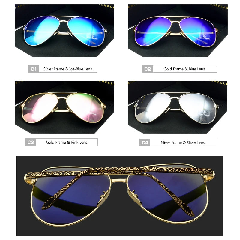 High Quality Pilot Sunglasses Women Polarized UV400 Sunglass Mirror Vintage Sun Glasses 2024 Sunglasses Woman Okulary With Box