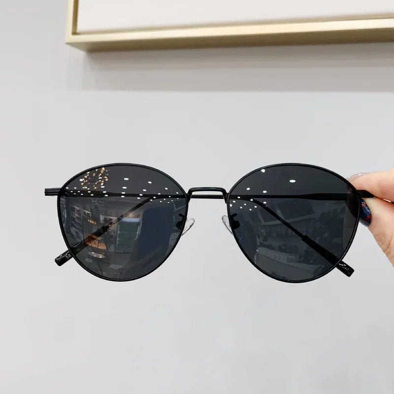 VWKTUUN Butterfly Sunglasses Women Oval Shape Shades UV400 Points Vintage Metal Frame Sunglass Outdoor Sport Driver Sunglass