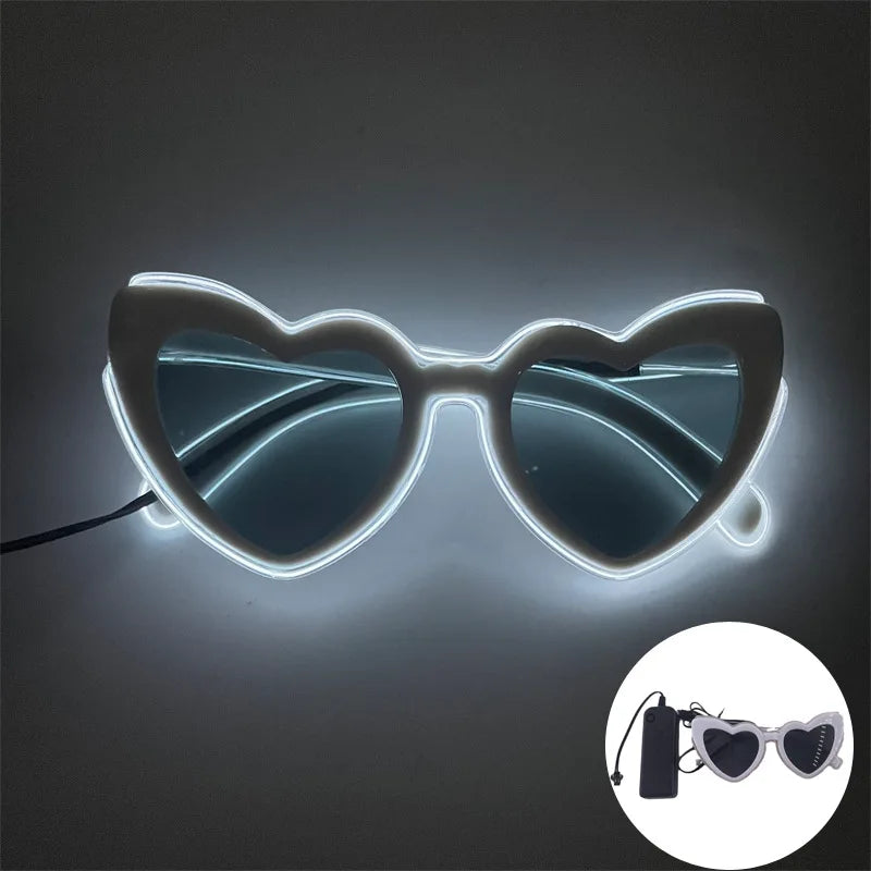 LED Just Married Glasses Wedding Party Bridal Shower Bride to Be Gift Wedding Decorations for Ceremony Light Married Sunglasses