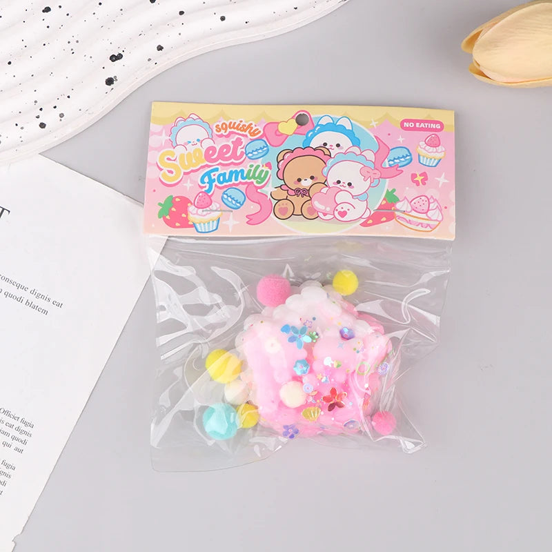 1PC Cute Squishy Toy Kawaii Plush Cake Waffles Donuts Food Slow Rebound Pinch Decompression Toy Stress Release Vent Gift