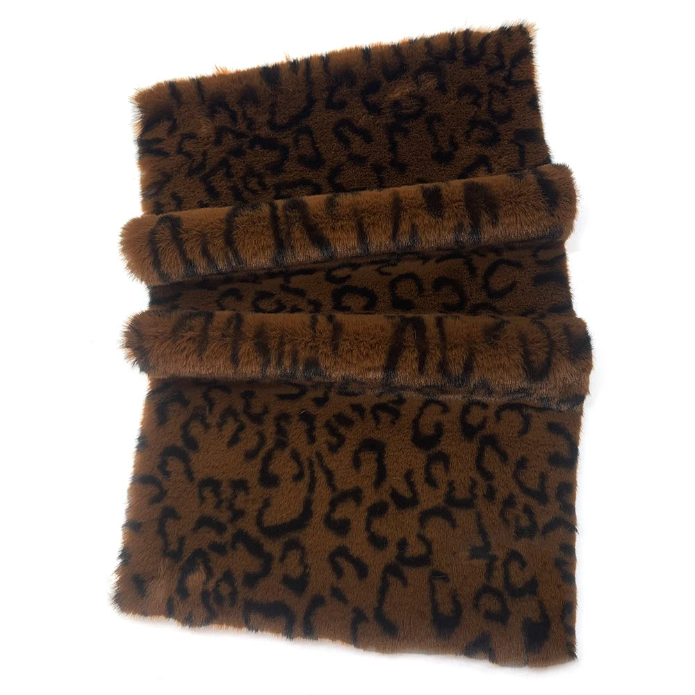 Leopard Print Plush Fabric 25x45cm/160x50cm/160x100cm Faux Fur Fabric 1cm Minky Fabric DIY Handmade/Decoration Sewing Fabric