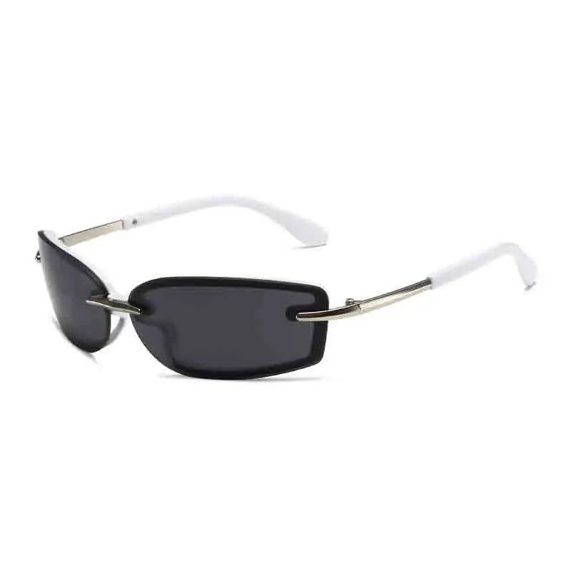 Rimless Y2K Style Sunglasses Rectangle Fashion Popular Luxury Brand Women Men Shades Rectangle Sun Glasses for Female Male UV400