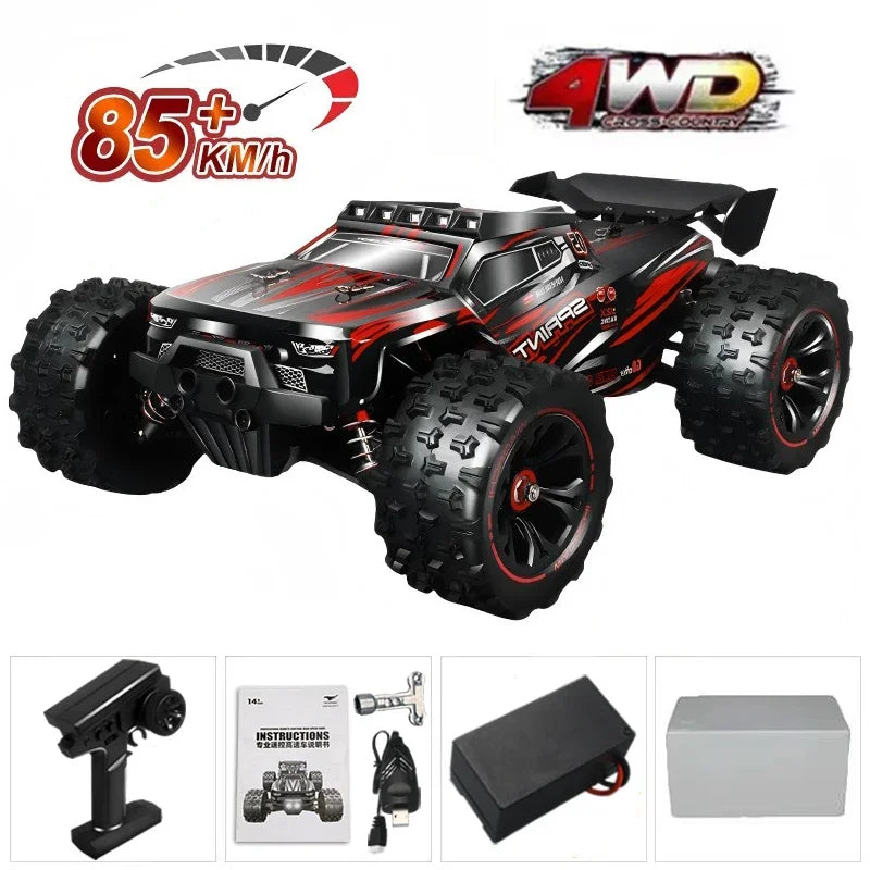 1:16 85km/H or 50km/H 4WD RC Car With LED Remote Control Cars High Speed Drift Monster 4x4 Truck for Kids vs Wltoys 124017 Toys