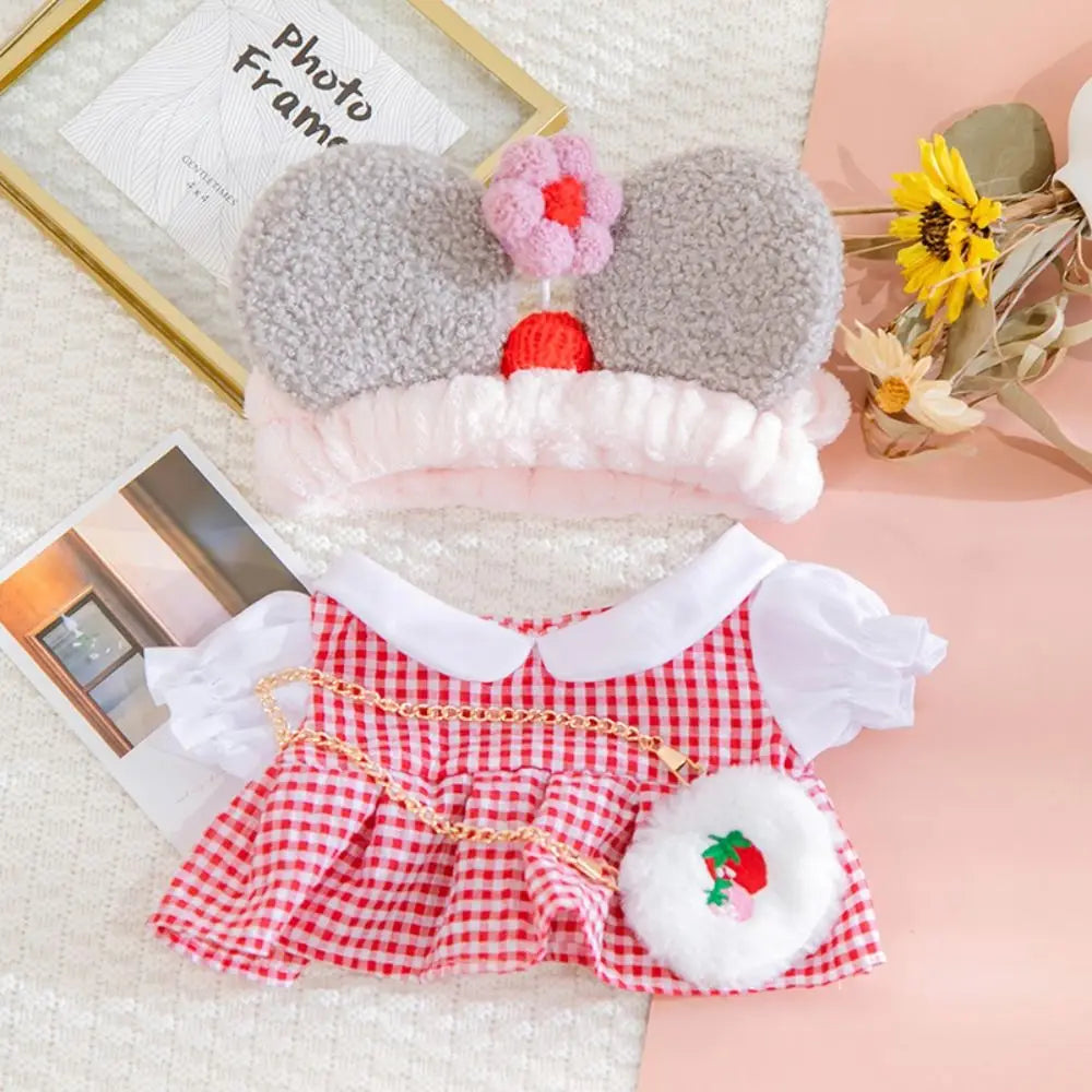 Doll Cloth Accessories LaLafanfan Cafe Clothes Dress Up DIY Clothing Yellow Duck Clothes 30cm Kawaii Plush Clothes Dolls