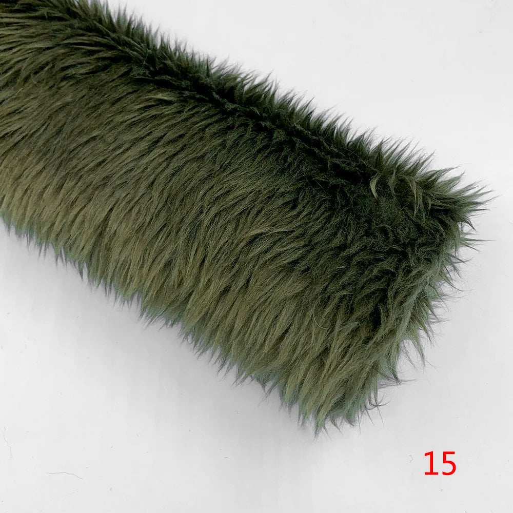 3cm Pile Length Artificial Plush Fox Fur Fabric for Making Cotton Doll Hair 40x45cm Falling Water Plush Fabric Sewing Material
