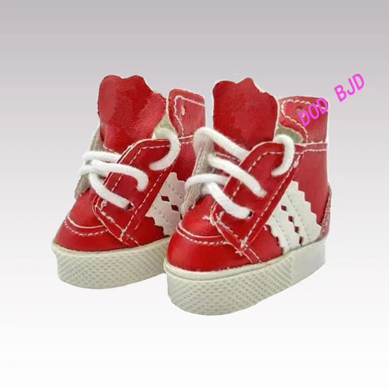 Labubu Shoes (4*1.8cm) Doll Sneakers ,For 17cm Macaron Plush and 15cm EXO Cotton Doll and 1/6 BJD Doll Clothes Shoe Accessoires