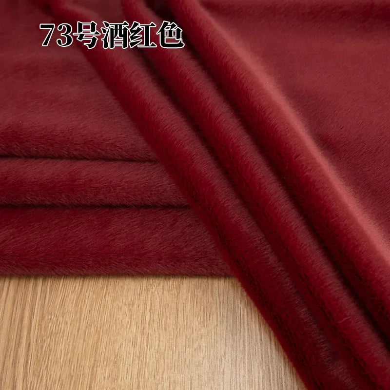 5mm Stretch European Mink Faux Fur Fabric High-Low Pattern for Clothing Scarves Hats Photo Props DIY Craft Decoration