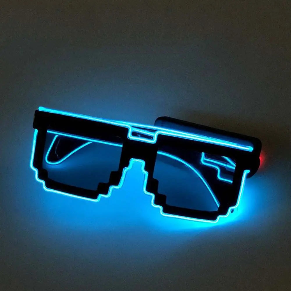 Cosplay Decorations Party Props Glowing Flashing Glowing Sunglasses Mosaic Glasses Led Light Up Glasses LED Luminous Glasses