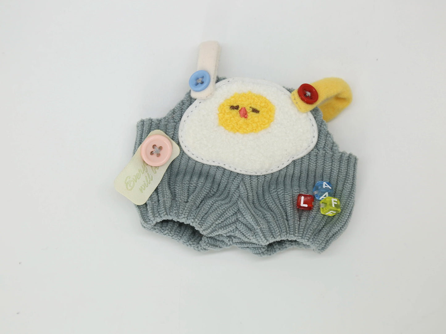 17cm Cute Mini Plush Doll'S Clothes Outfit Accessories Labubu Idol Dolls Donut Overalls Clothing DIY Kid Gift Strap Labubu Pants