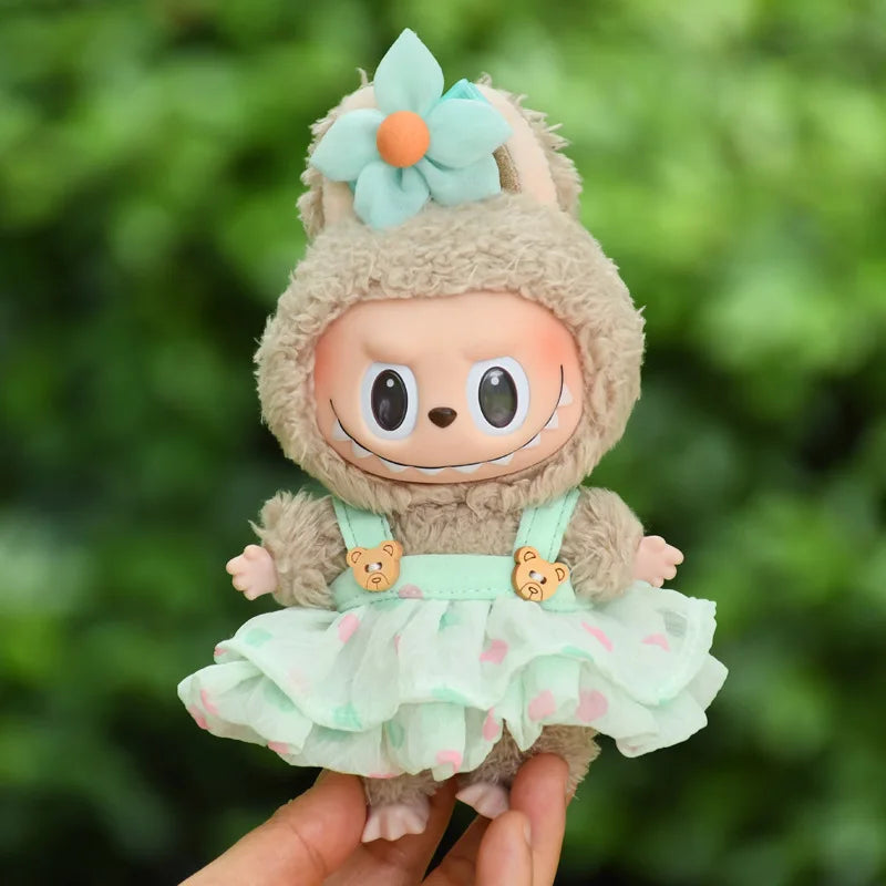 17cm Cute Mini Plush Doll'S Clothes Outfit Accessories for Korea Kpop Exo Labubu Idol Dolls Sweater Hoodie Clothing DIY Kid Gift