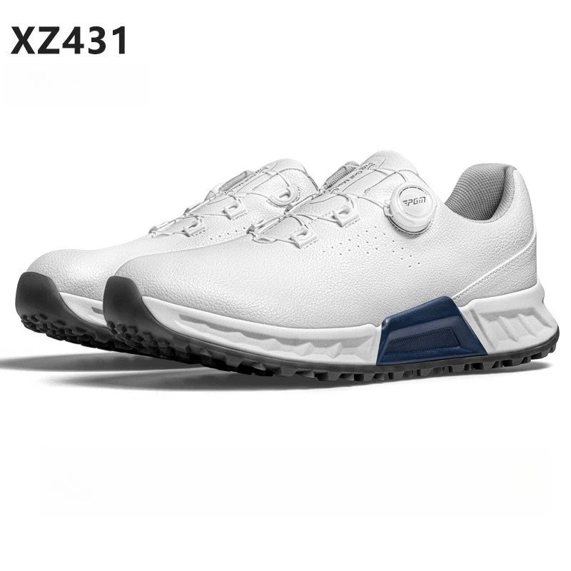 PGM Golf Shoes Men Summer Breathable Cushioning Rebound Knob Lace Sneakers XZ431