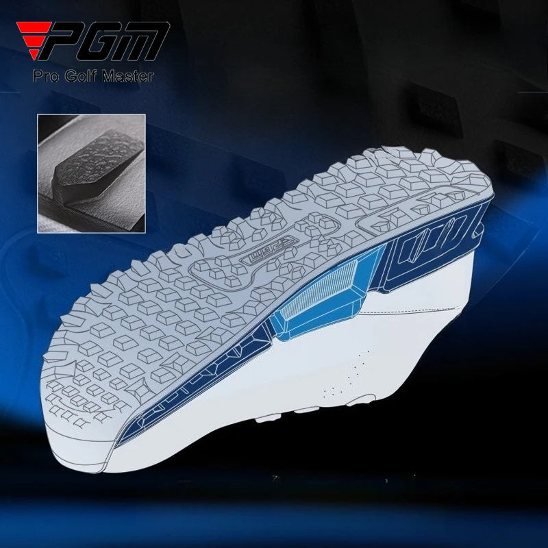 PGM Golf Shoes Men Summer Breathable Cushioning Rebound Knob Lace Sneakers XZ431