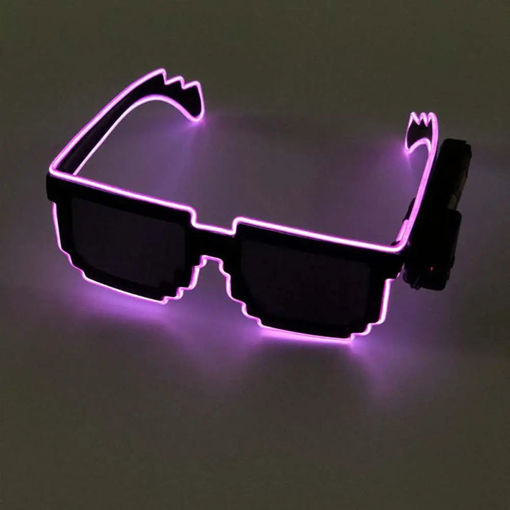 Cosplay Decorations Party Props Glowing Flashing Glowing Sunglasses Mosaic Glasses Led Light Up Glasses LED Luminous Glasses