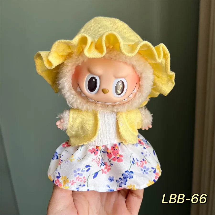 Mini Doll'S Clothes Outfit Accessories for Korea Kpop Exo 15-17cm Labubu Idol 10cn Cotton Doll Replacement Suit Clothing Gift