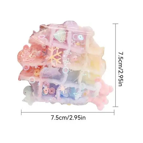 New Colorful Waffle Burgers Donut Squishys Stress Relief Toy Fashion Sequin Glitter Toys for Girl Soft Anti Anxiety Fidget Toy