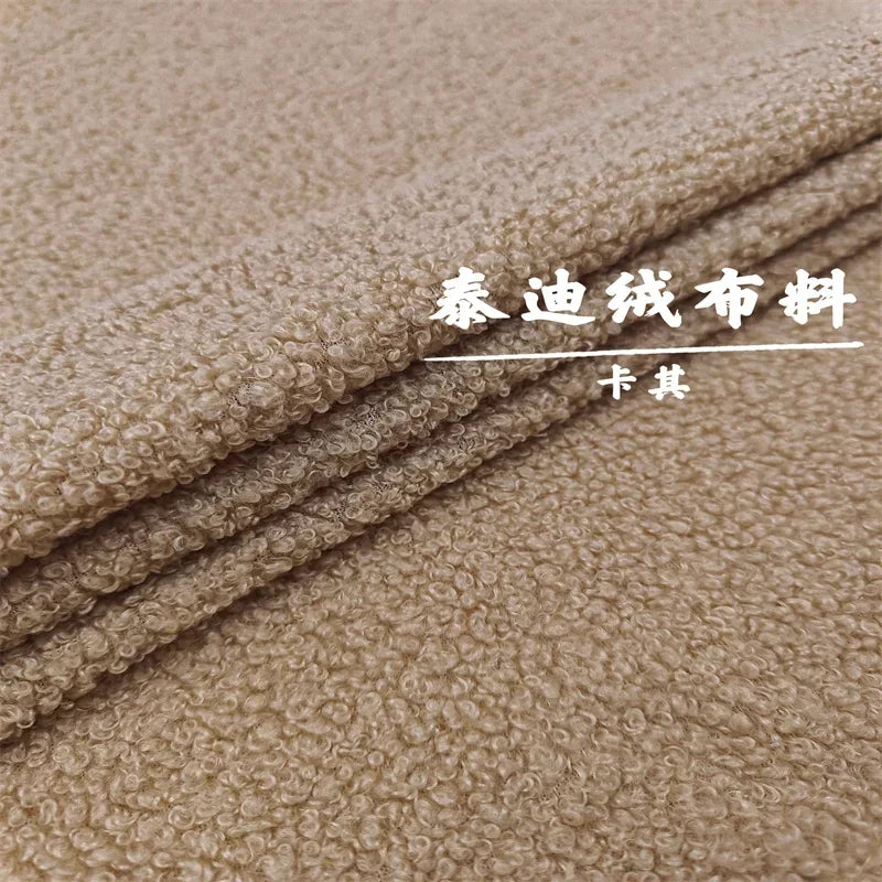 Stretch Fabric Fur Plain by the Meter for Children's Clothes Dolls Sewing Winter Coats White Teddy Hair Plush Cloth Smooth Drape