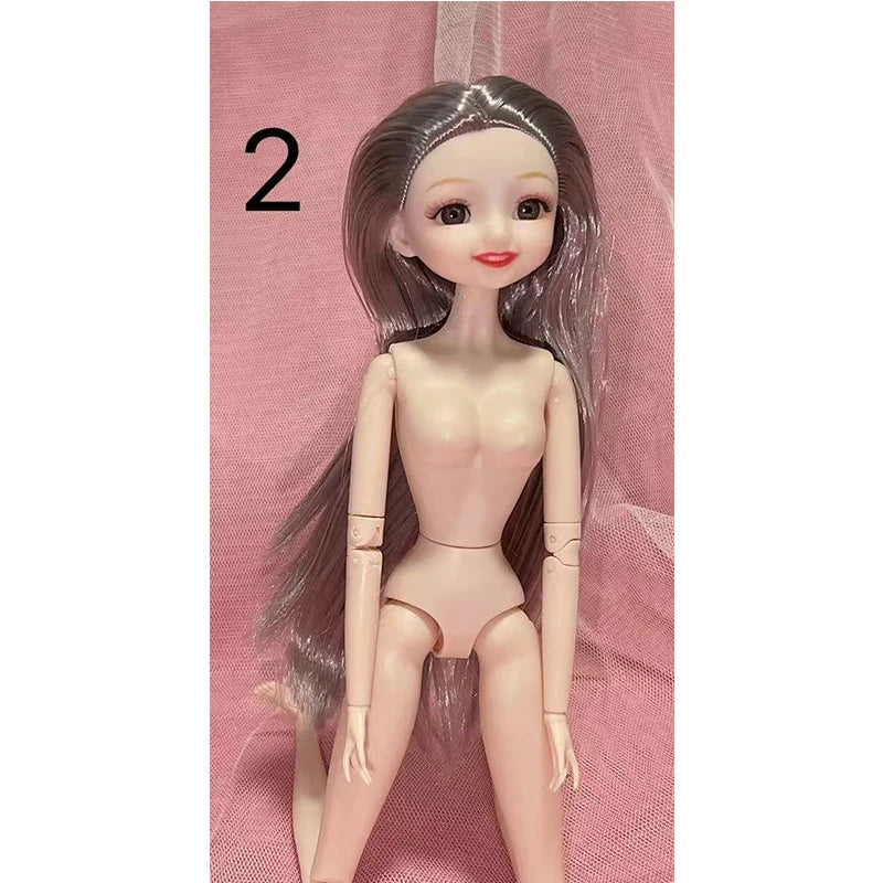 30cm Fashion Girls Princess Doll Barbi Doll 28 Joints Moveable Doll Model Smiley Doll Toy for Girls Gift