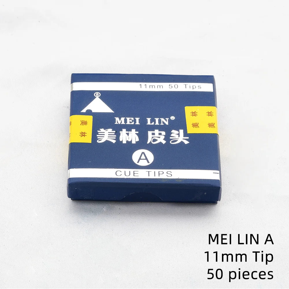 MEI LIN Snooker Cue Tips 50 Pieces 10.5mm 11mm Tips a/B/C/Red Pool Cue Tips Billiard Cue Leather Head Billiards Accessories Tip