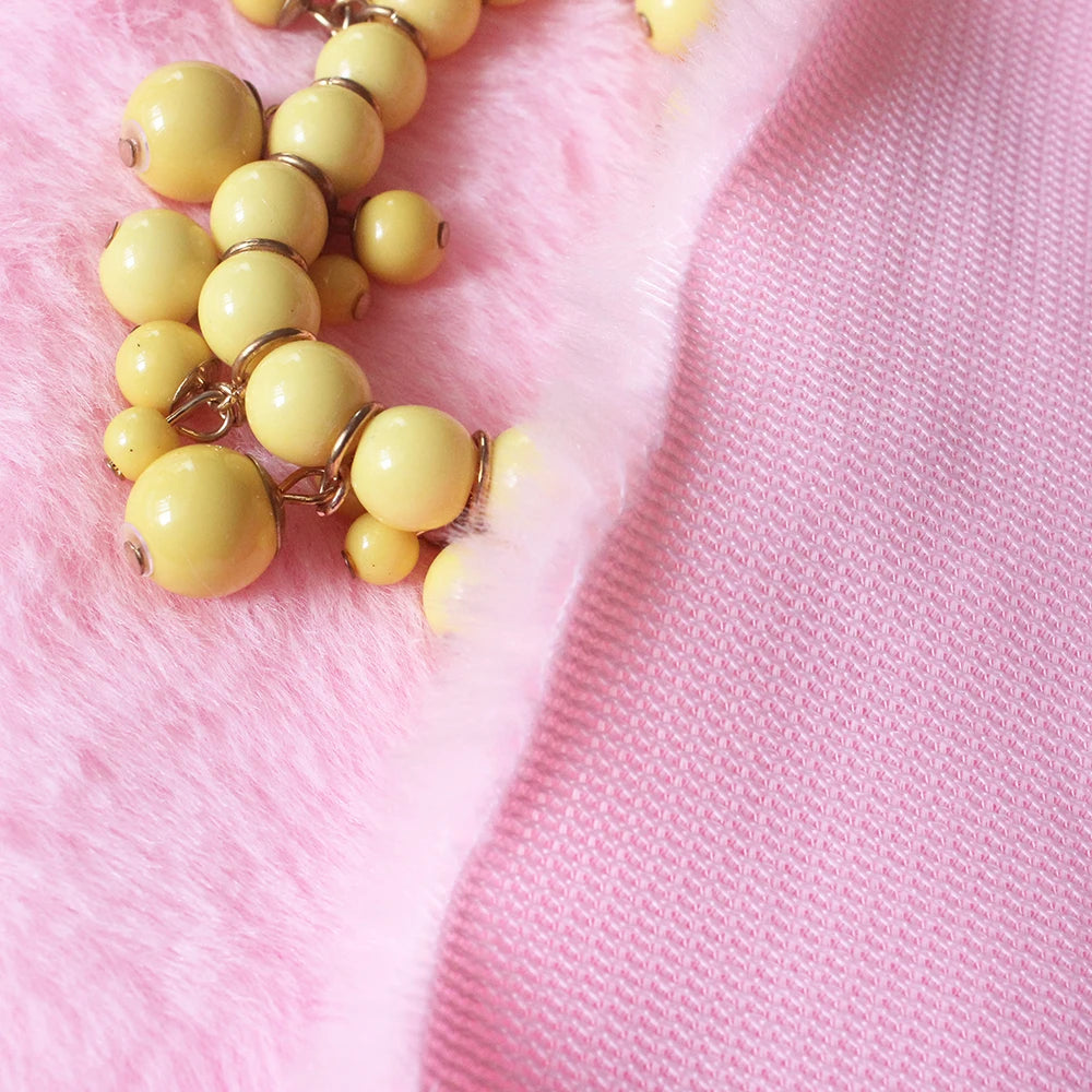 7MM Plush Fabric Fabric Pure Color Solf Atrtificial Rabbit Fur Doll Clothing Pillow DIY Decoration Material