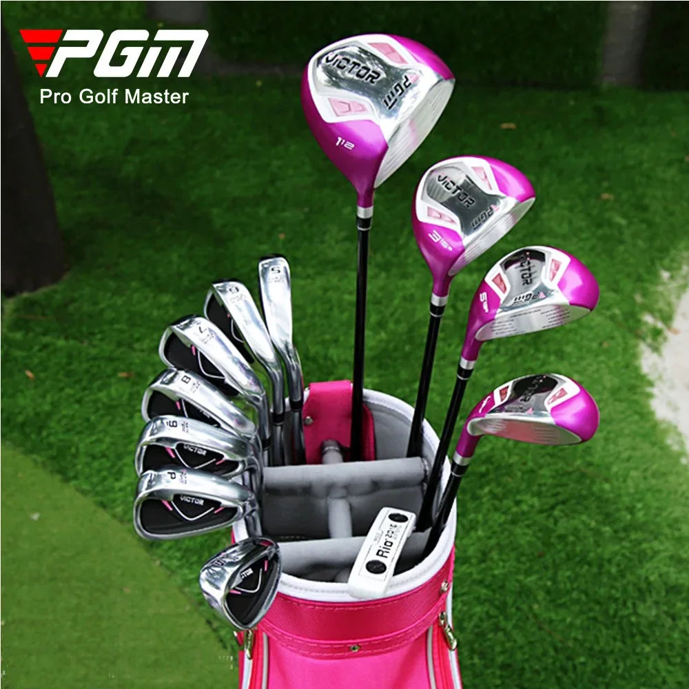 PGM Golf Clubs Golf Club Set Ladies Beginner Complete Set 12 Pcs/9 Pcs/4 Pcs,carbon Rod/Steel Pole LTG007