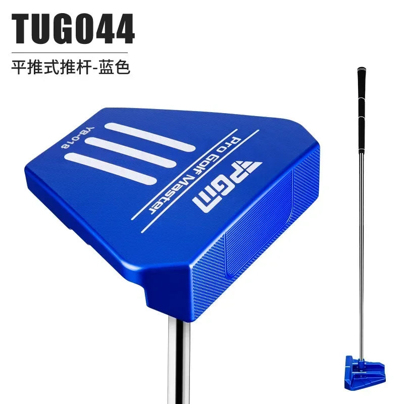 PGM New Golf Putter Stainless Steel Shaft Flat-Push Club Reversible Handle Aiming Post Easy to Use for Beginners
