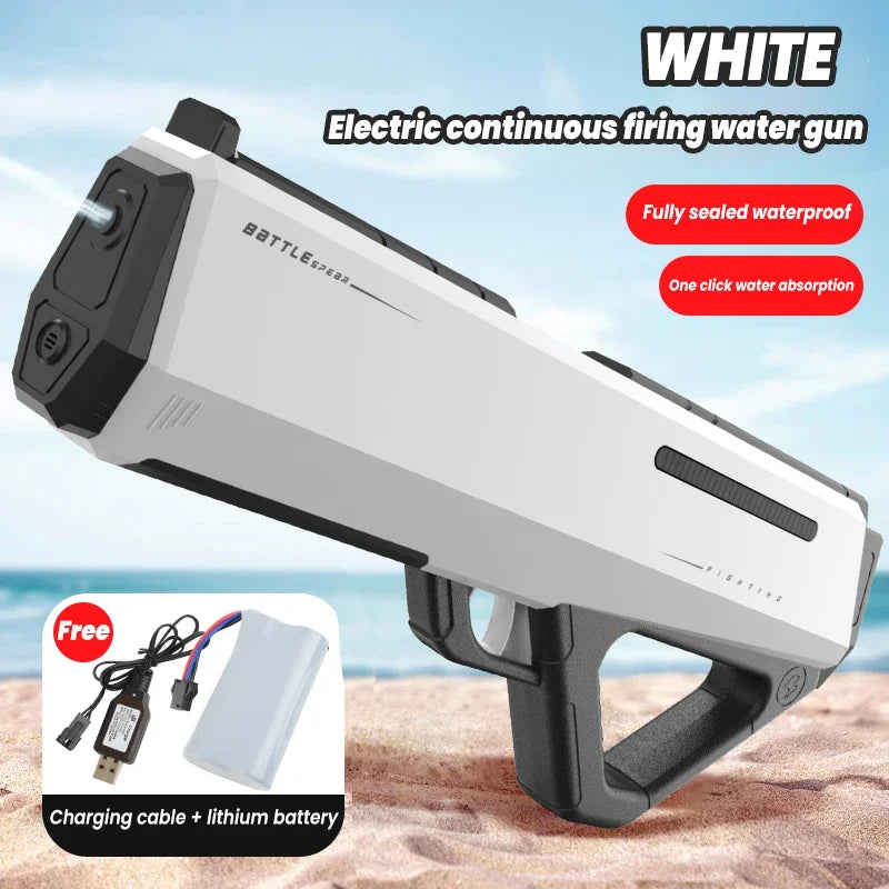 New Electric Water Gun Toy Fully Automatic Water Absorbing Powerful Spray Water Blaster Summer Outdoor Toys Children's Gift