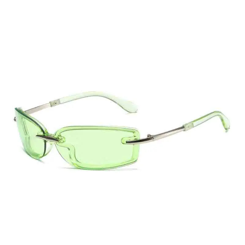 Rimless Y2K Style Sunglasses Rectangle Fashion Popular Luxury Brand Women Men Shades Rectangle Sun Glasses for Female Male UV400