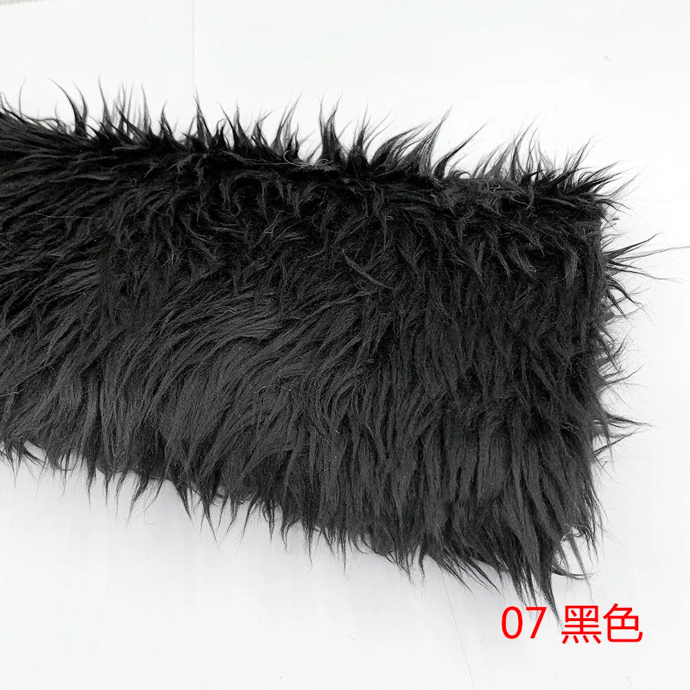 3cm Pile Length Artificial Plush Fox Fur Fabric for Making Cotton Doll Hair 40x45cm Falling Water Plush Fabric Sewing Material