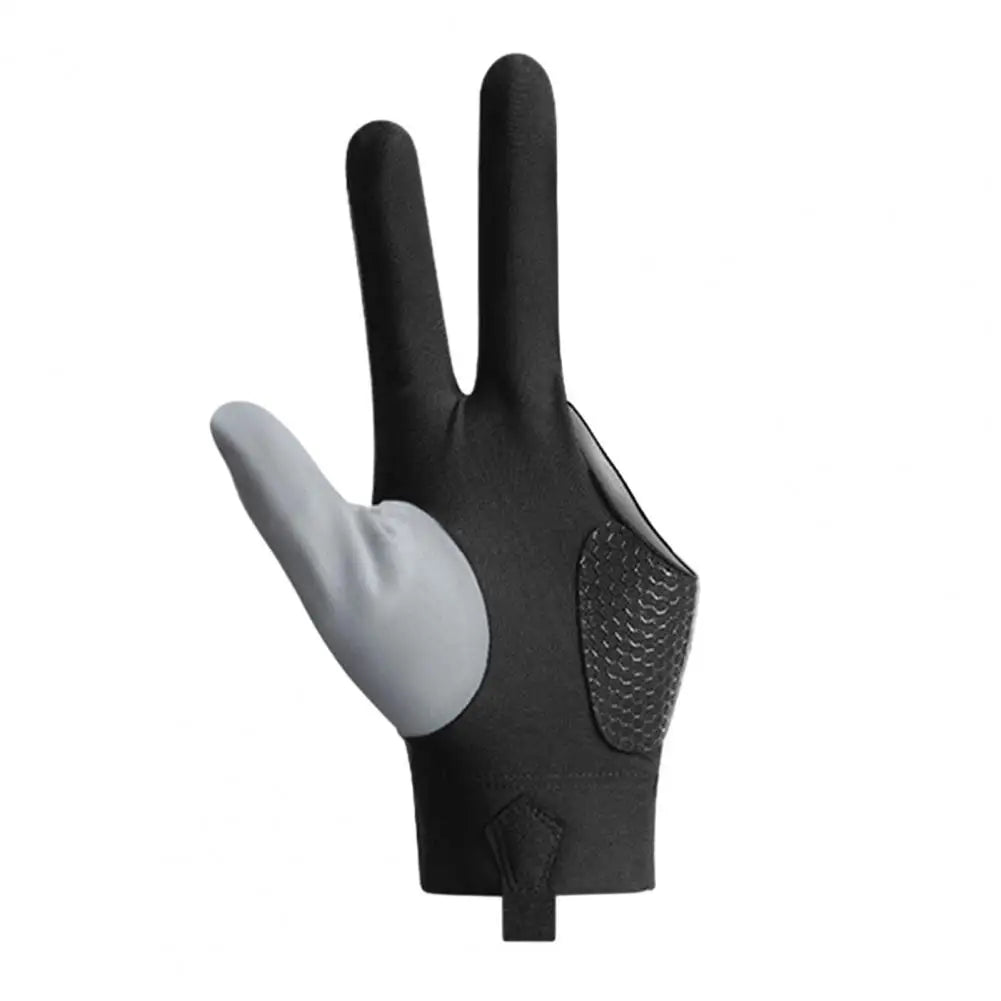 Billiards Gloves Enhanced Grip Left Right Hand Open Three Finger Professional Billiards Gloves Snooker Table Tennis Gloves