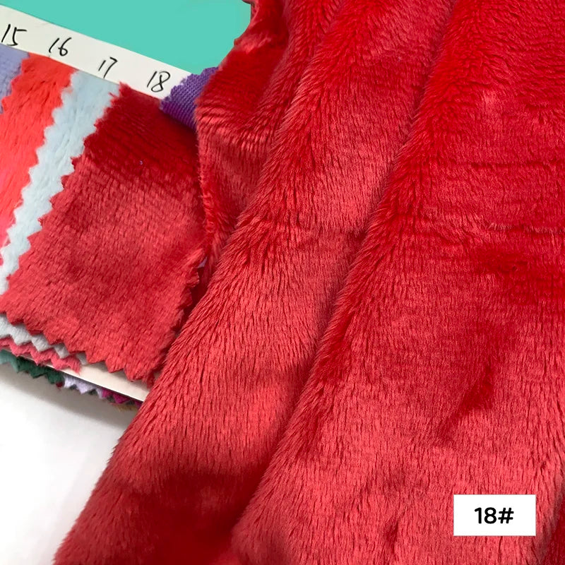 Plush Fabric 5mm Pile Length 100 Polyester 100 Colors Can Be Choose Hair Material for Popular Cotton Dolls DIY Handmade Fabric
