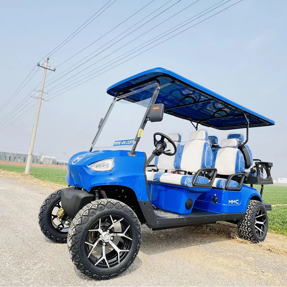 Comfortable Driving Golf Carts Electric Golf Buggy Factory 4+2 Seat Sightseeing Bus Club Cart 6 Seater Electric Golf Cart