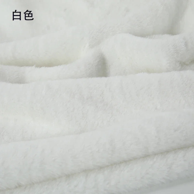 40x50cm Faux Rabbit Fur Fabric 8mm Encrypted Soft Fur Short Plush 100% Polyester Handmade DIY Clothing Home Textiles Scarf Doll