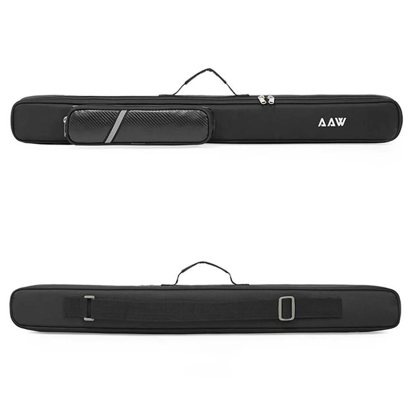 New 2/4Holes Pool Cue Case Billiard Bag With Divider Billiard Pool Cue Stick Carrying Bag Portable Billiard Case Accessories