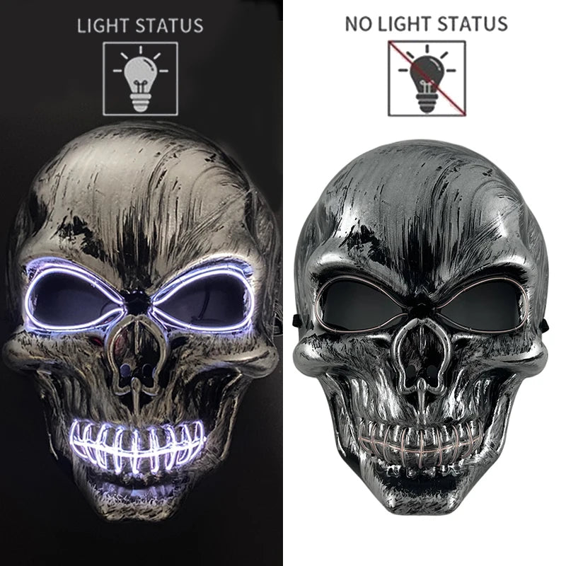 New Arrival LED Luminous Cosplay Anime Mask Neon Light Up Fox Mask Halloween Party Mask Carnival Party Led Mask
