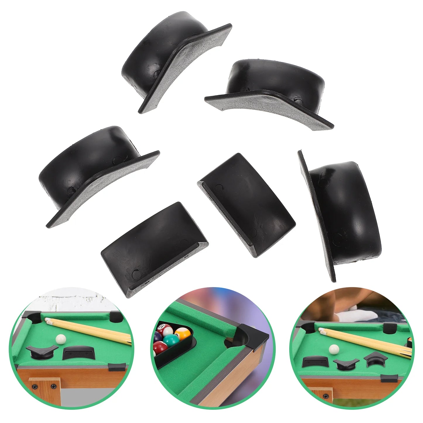 2 Sets Black Liners Plastics Billiard Table Accessories Pool Table Parts Net Corners Snooker Balls Entertainment